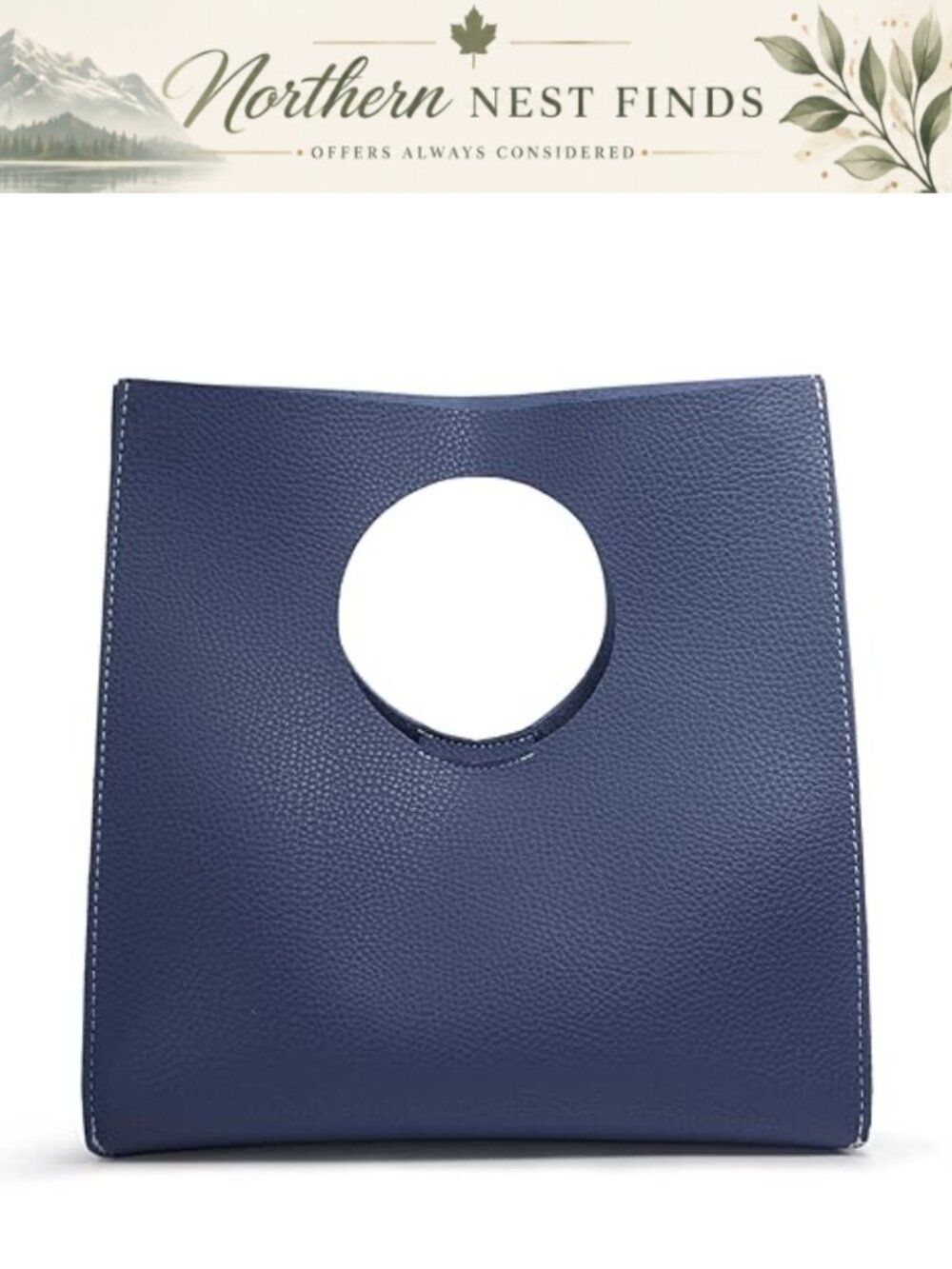 Soft PU Leather Clutch Small Tote Minimalist Handbag